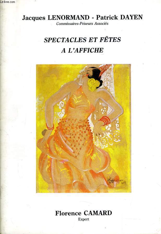 CATALOGUE DE VENTE AUX ENCHERES : Spectacles et ftes  l'affiche, le samedi 12 mai 1990  l'htel Drouot