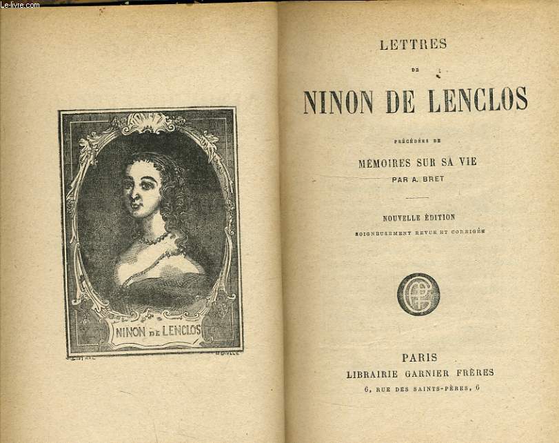 LETTRE DE NINON DE LENCLOS prcdes de mmoires sur sa vie