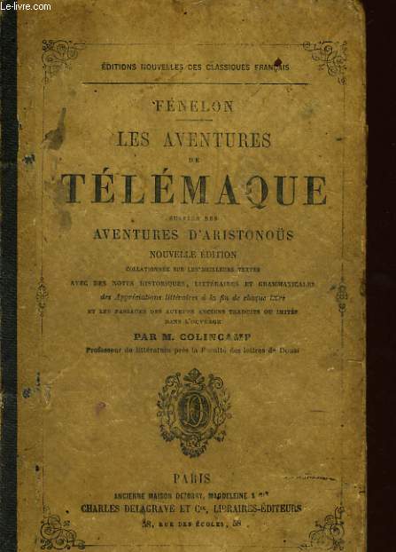 FENELON LES AVENTURES TELEMAQUE suivies des aventures d'aristonos