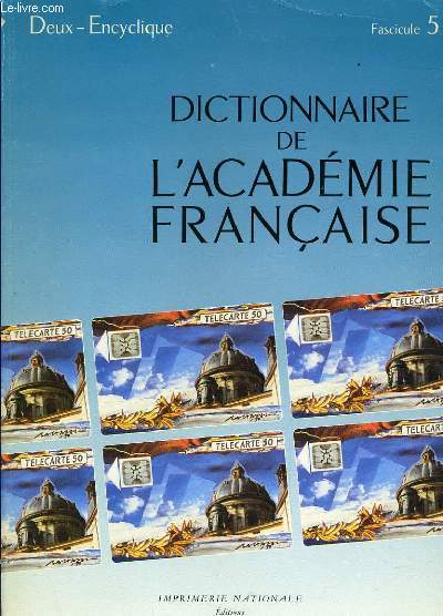 DICTIONNAIRE DE L'ACADEMIE FRANCAISE fascicule n°5
