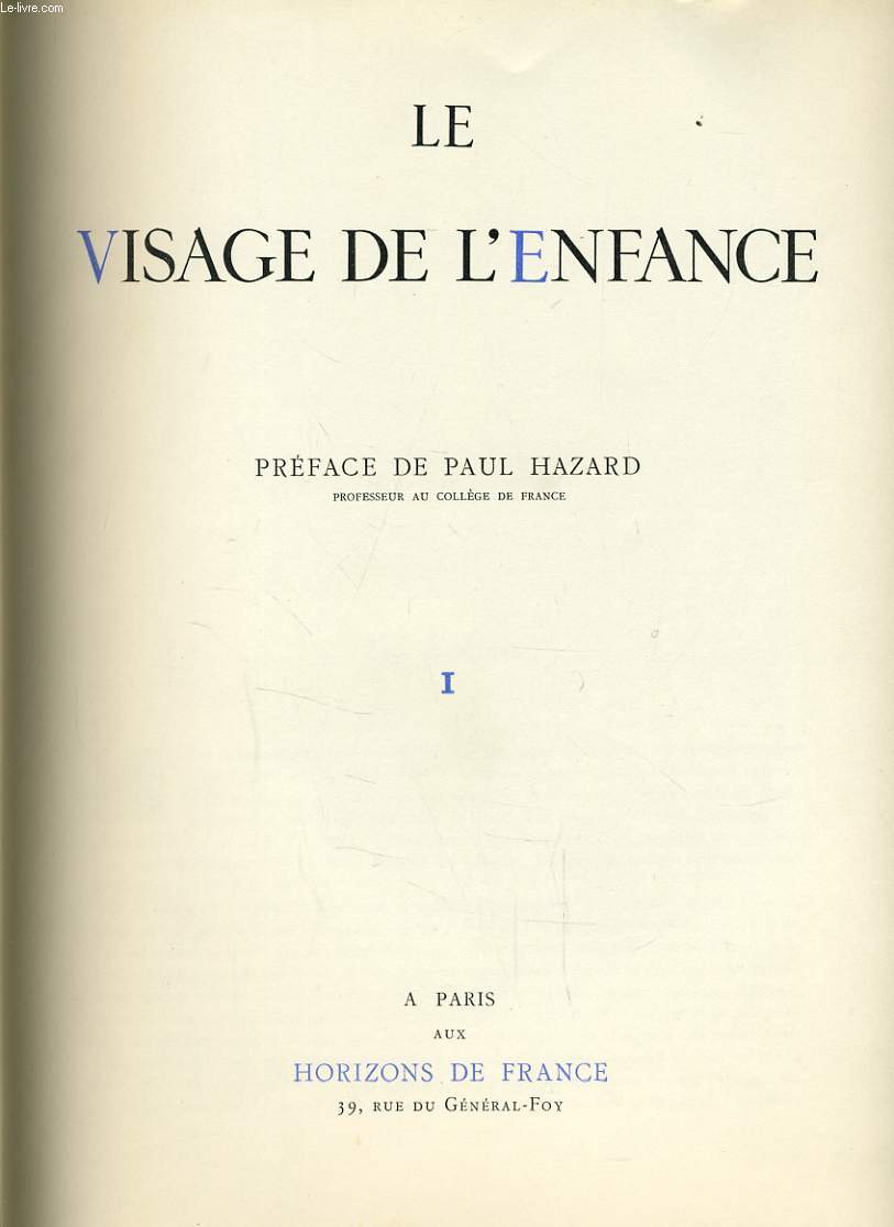 LE VISAGE DE L'ENFANCE tome 1 & 2