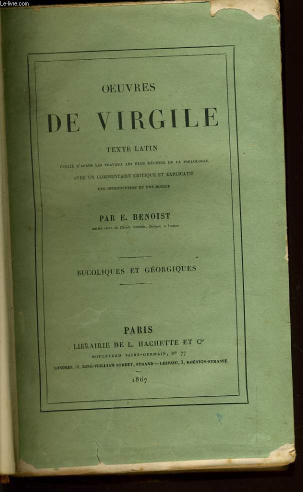 OEUVRES DE VIRGILE texte latin