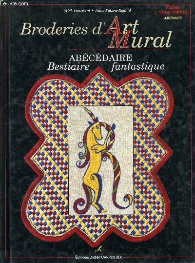 BRODERIE D'ART MURAL abcdaire bestiaire fantastique