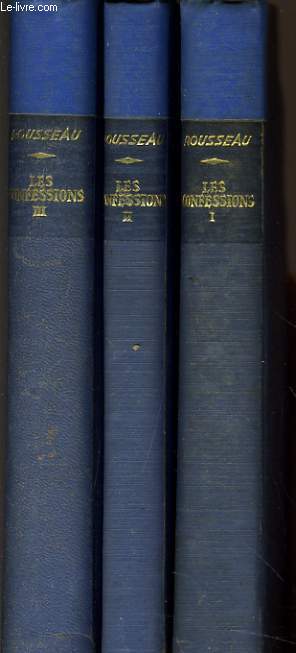LES CONFESSIONS en 3 volumes