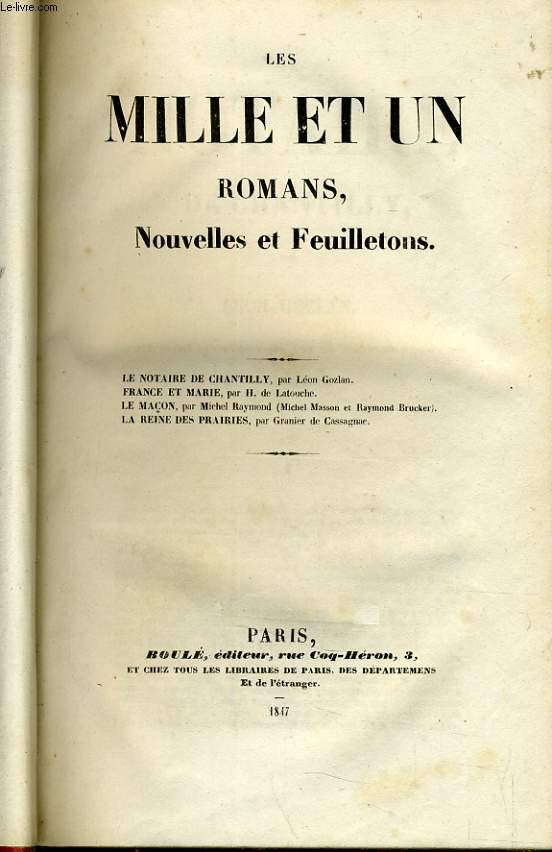 LES MILLES ET UN ROMANS : le chevalier de Saint Georges et Le Corricolo