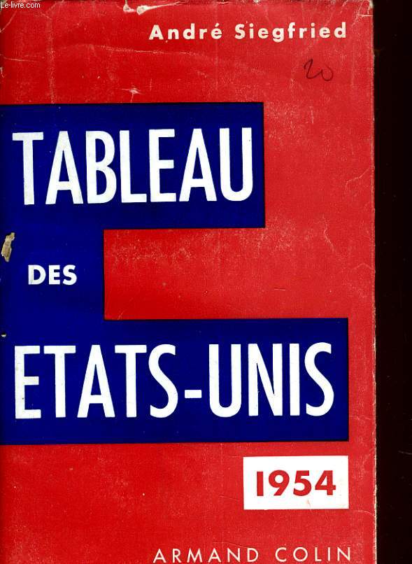 TABLEAU DES ETATS UNIS 1954
