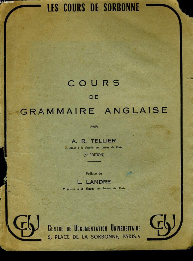 COURS DE GRAMMAIRE ANGLAISE