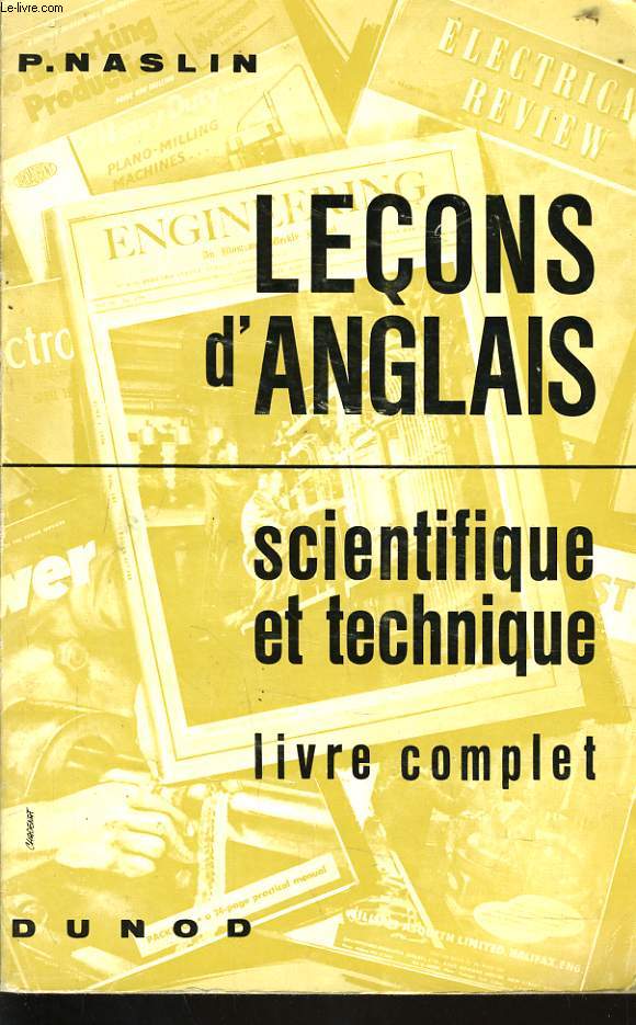 LECONS D'ANGLAIS scientifique et technique livre complet