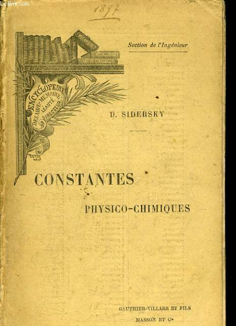 CONSTANTES PHYSICO CHIMIQUES
