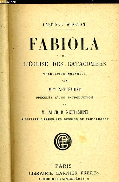 FABIOLA OU L'EGLISE DES CATACOMBES