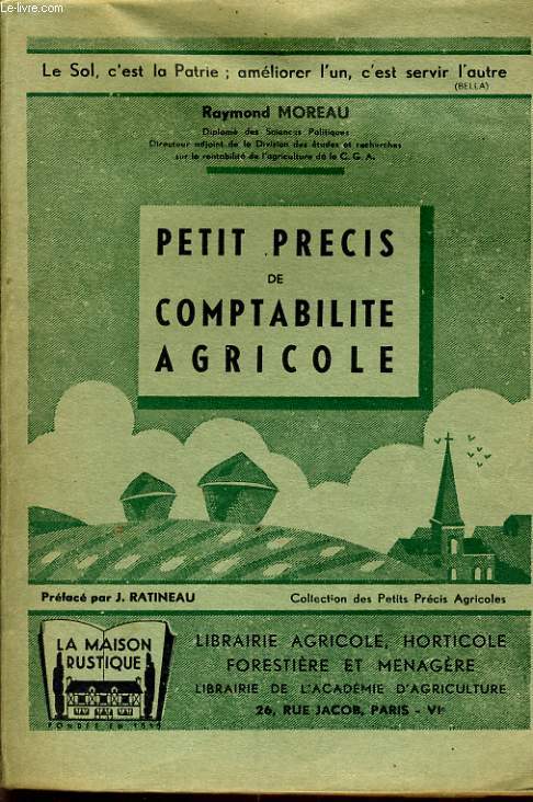 PETIT PRECIS DE COMPTABILITE AGRICOLE