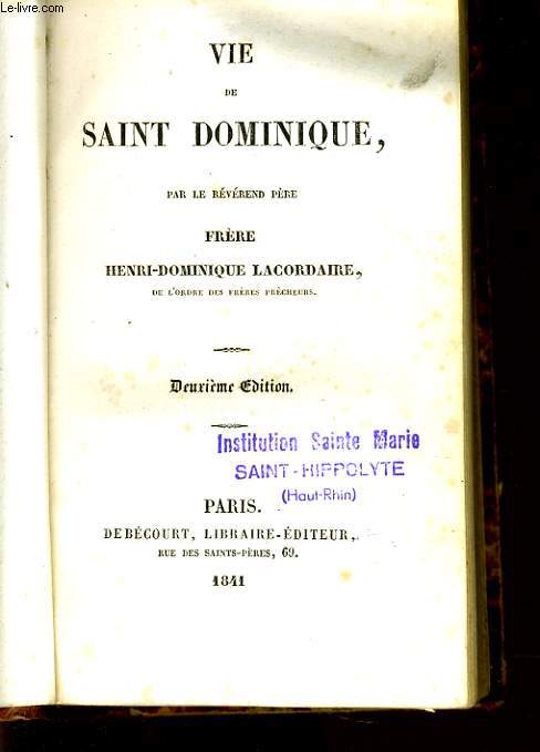 VIE DE SAINT DOMINIQUE