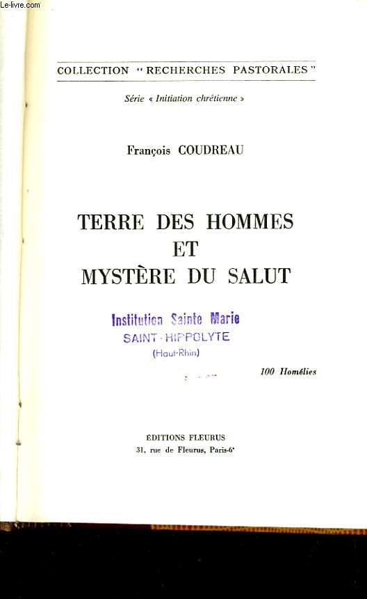 TERRE DES HOMMES ET MYSTERE DU SALUT