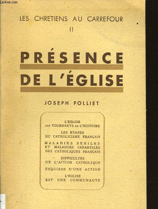 PRESENCE DE L'EGLISE