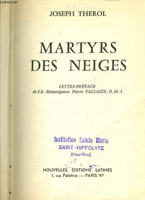 MARTYRS DES NEIGES