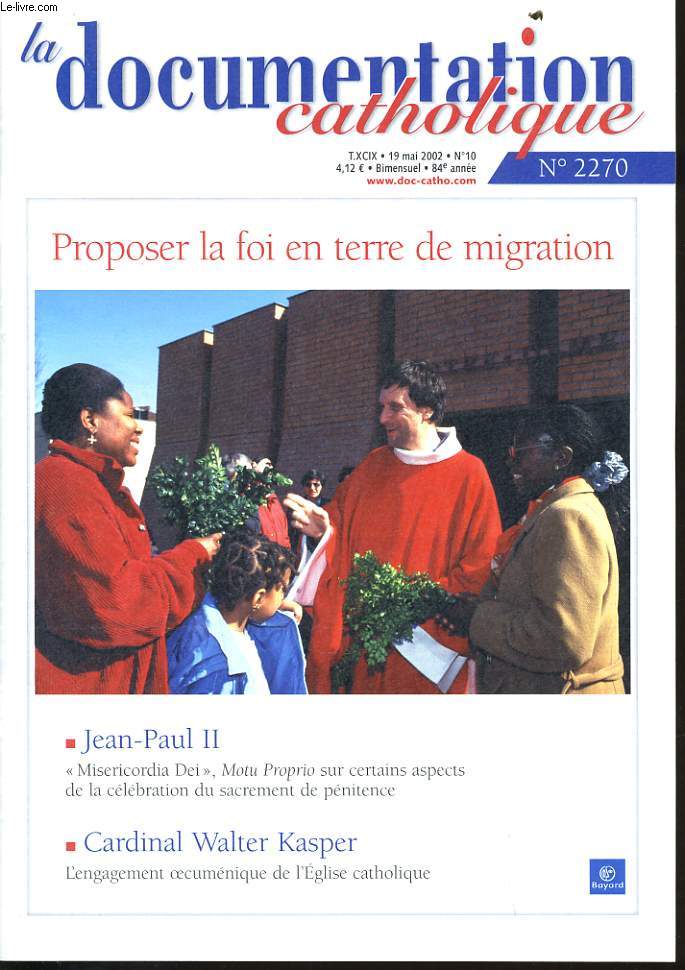 LA DOCUMENTATION CATHOLIQUE n2270 : Proposer la foi en terre de migration