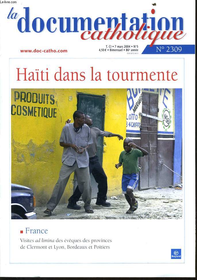 LA DOCUMENTATION CATHOLIQUE n2309 : Haiti dans la tourmente