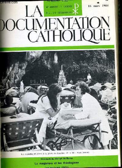 LA DOCUMENTATION CATHOLIQUE n 6 : Discours au clerg de Rome - Le magistre et les thologiens - Les mariages mixtes