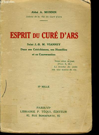 ESPRIT DU CURE D'ARS