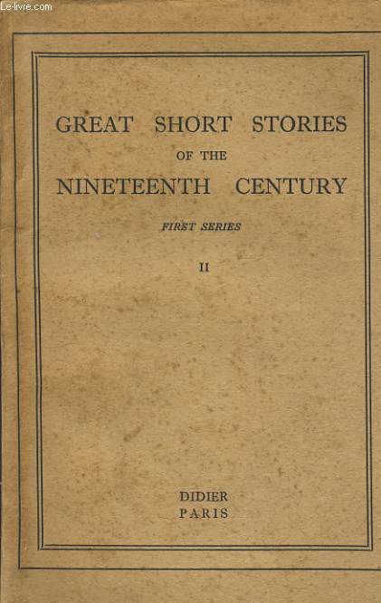 GREAT SHORT STORIE OF THE NINETEENTH CENTURY