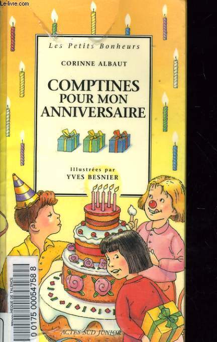 COMPTINES POUR MON ANNVERSAIRE