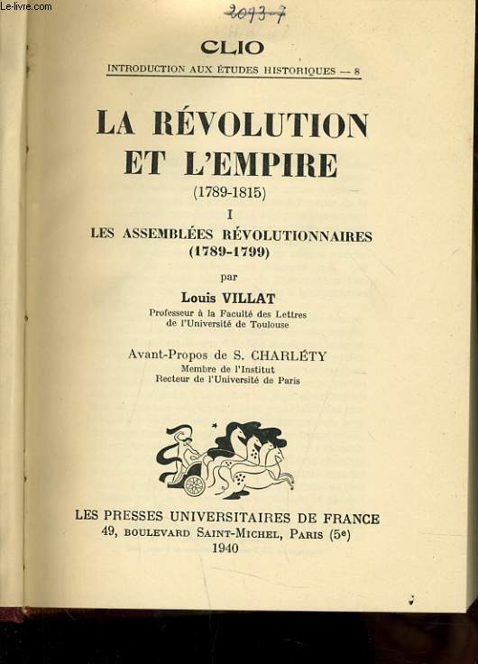 LA REVOLUTION ET L'EMPIRE (1789-1815) n1 : Les assembles rvolutionnaires (1789-17899