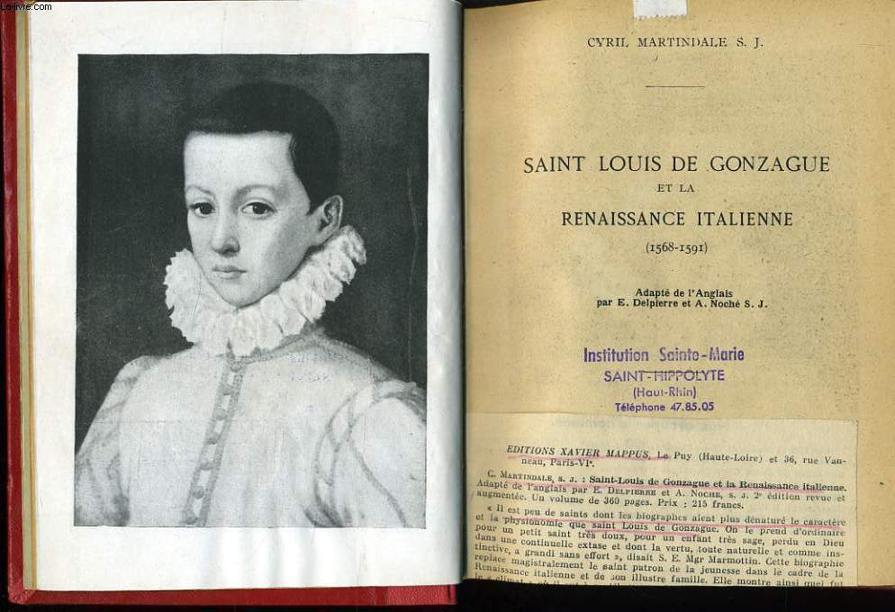 SAINT LOUIS DE CONZAGUE ET LA RENAISSANCE ITALIENNE (1568-1591)