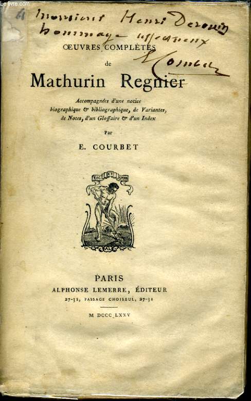 OEUVRES COMPLETES DE MATHURIN REGNIER