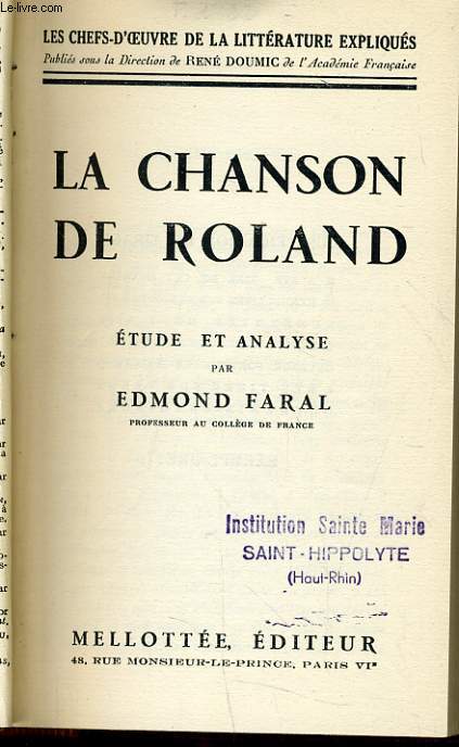 LA CHANSON DE ROLAND tude et analyse