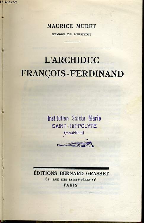L'ARCHIDUC FRANCOIS FERDINAND