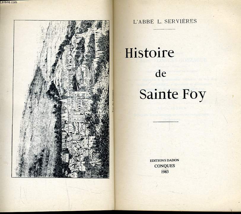 HISTOIRE DE SAINTE FOY