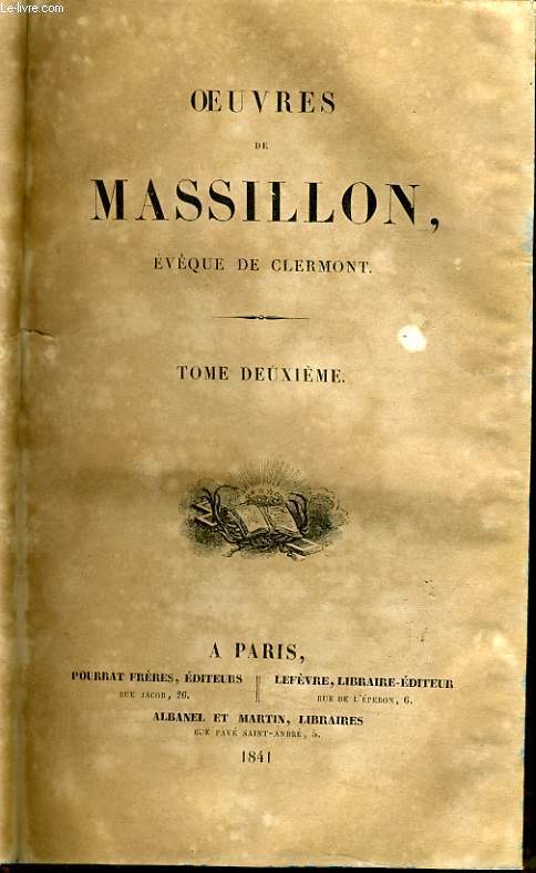 OEUVRES DE MASSILLON Tome 2