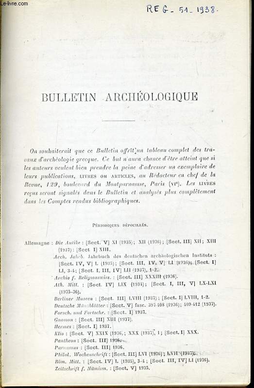 BULLETIN ARCHEOLOGIQUE n239