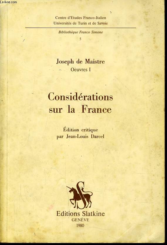 CONSIDERATIONS SUR LA FRANCE