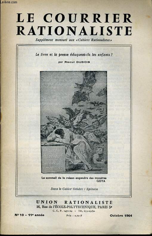 LE COURRIER RATIONALISTEn10 : Le livre et la preses duquent-ils les enfants ?