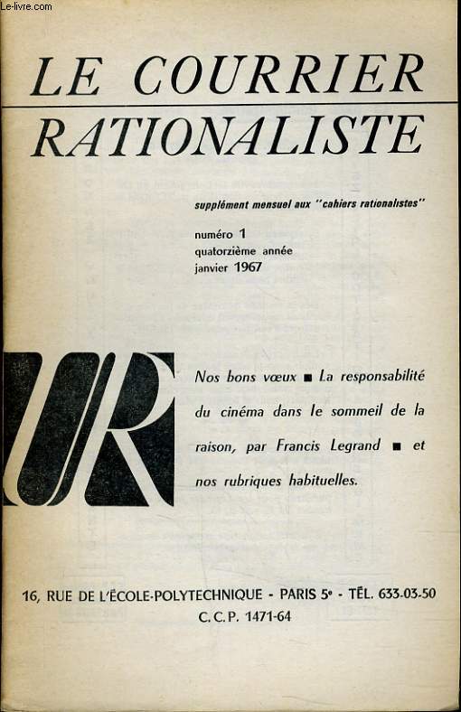 LE COURRIER RATIONALISTEn1 (supplment mensuel aux 