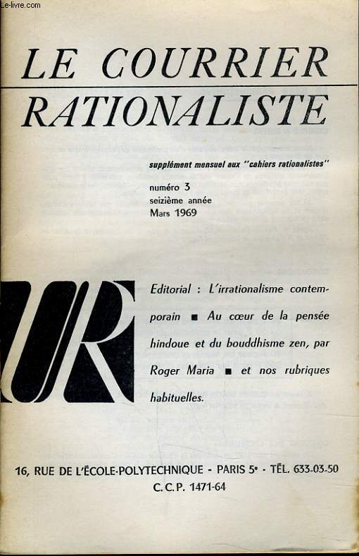 LE COURRIER RATIONALISTE n3 (supplment mensuel aux 