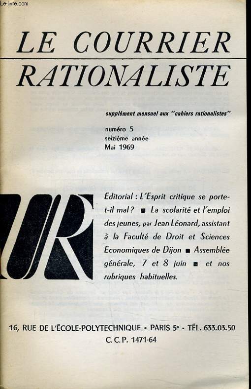 LE COURRIER RATIONALISTEn5 (supplment mensuel aux 