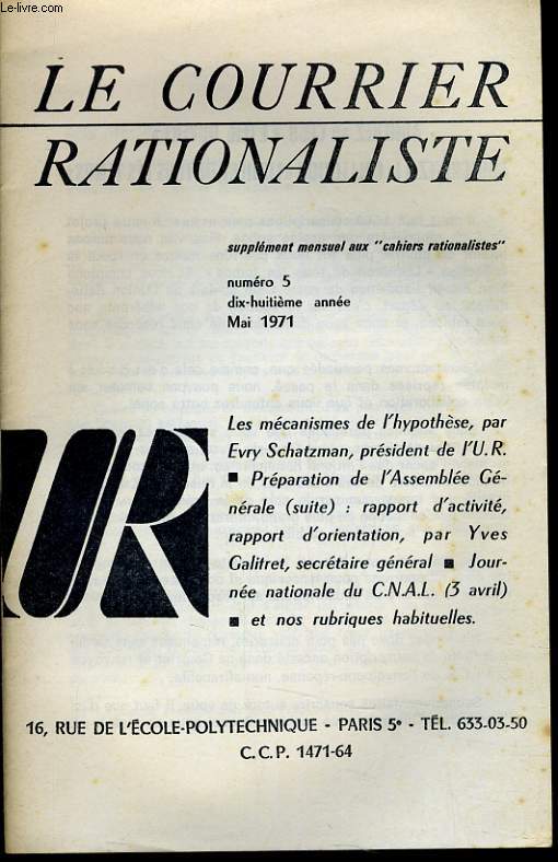 LE COURRIER RATIONALISTEn5 (supplment mensuel aux 