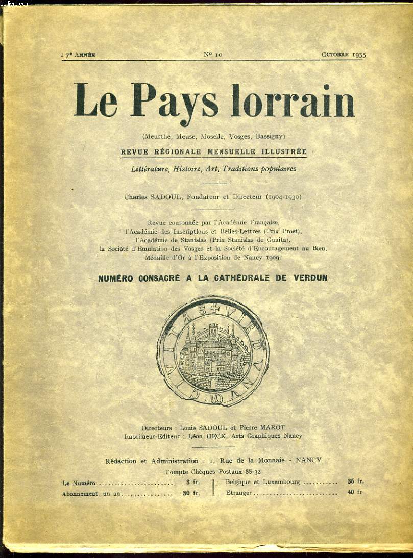 LE PRIX LORRAIN n 10 : Cathdrale de Verdun