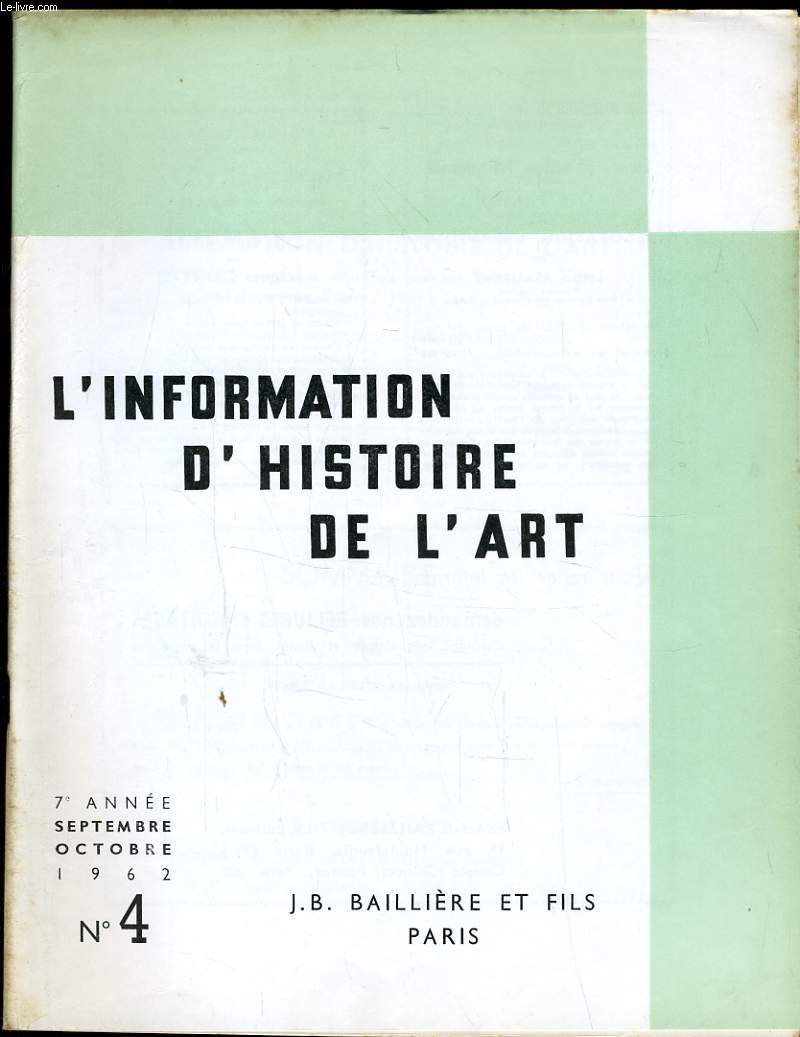 INFORMATION D'HISTOIRE DE L'ART n4 : L'Art religieux populaire dans l'empire romain - L'art dans le royaume de Majorque - L'oeuvre de Moulay Ismail  Mekns - Autour de Carpaccio