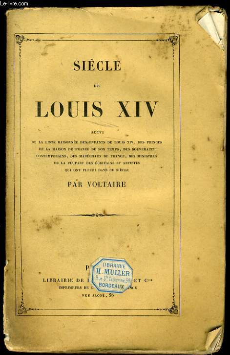 SIECLE DE LOUIS XIV