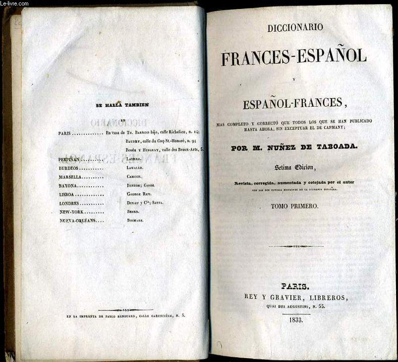 DICCIONARIO FRANCE-ESPAGNOL y Espanol-France Tome1