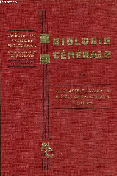 BIOLOGIE GENERALE - PRECIS DE SCIENCES BIOLOGIQUES
