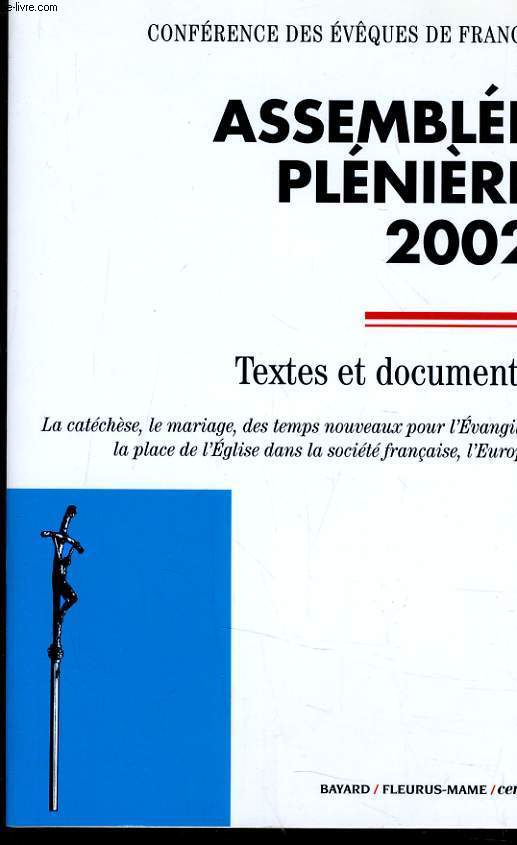 ASSEMBLEE PLENIERE 2002 - TEXTES ET DOCUMENTS
