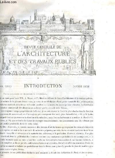 REVUE GENERALE DE L'ARCHITECTURE ET DES TRAVAUX PUBLICS - VOL XVII