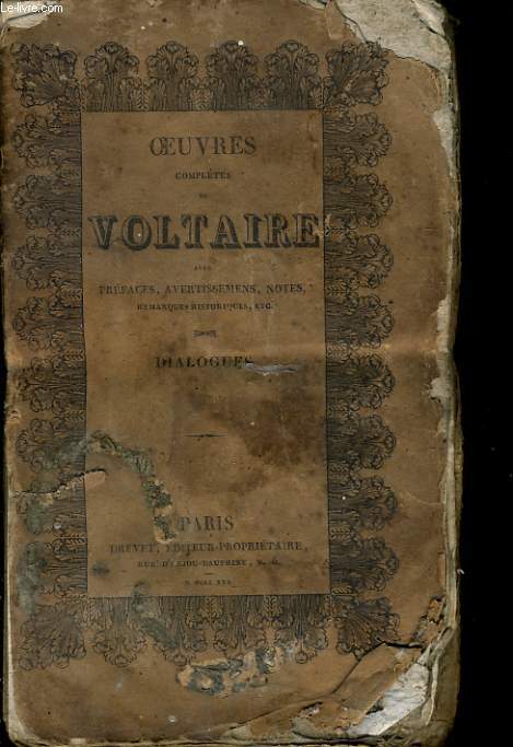 OEUVRES COMPLETES DE VOLTAIRE - DIALOGUES