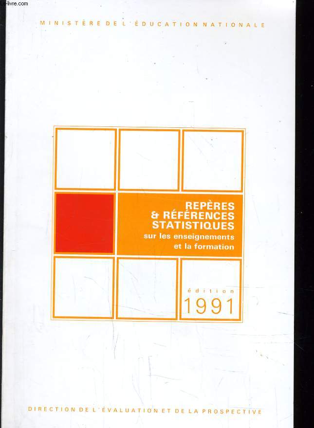 REPERES & REFERENCES STATISTUQYES SUR LES ENSEIGNEMENTS ET LA FORMATION ANNE SCOLAIRE ET UNIVERSITAIRE 1989-1990
