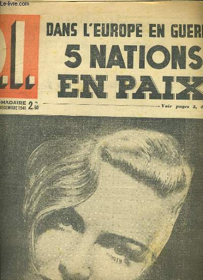 DIMANCHE ILLUSTRE N58 - DANS L'EUROPE EN GUERRE 5 NATIONS EN PAIX - INGRID JEUNE FILLE SUEDOISE