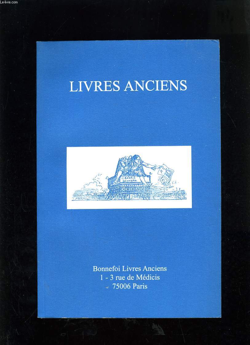 CATALOGUE - LIVRES ANCIENS